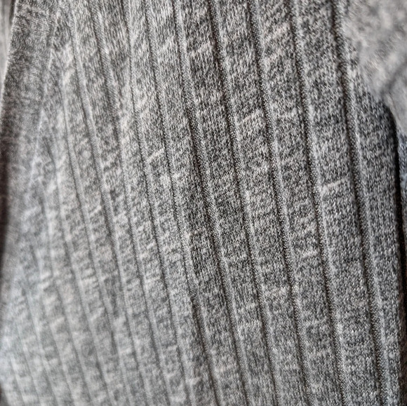 American Eagle High Low Open Front Brown Striped  Texture Cardigan Woman Medium - Picture 4 of 8